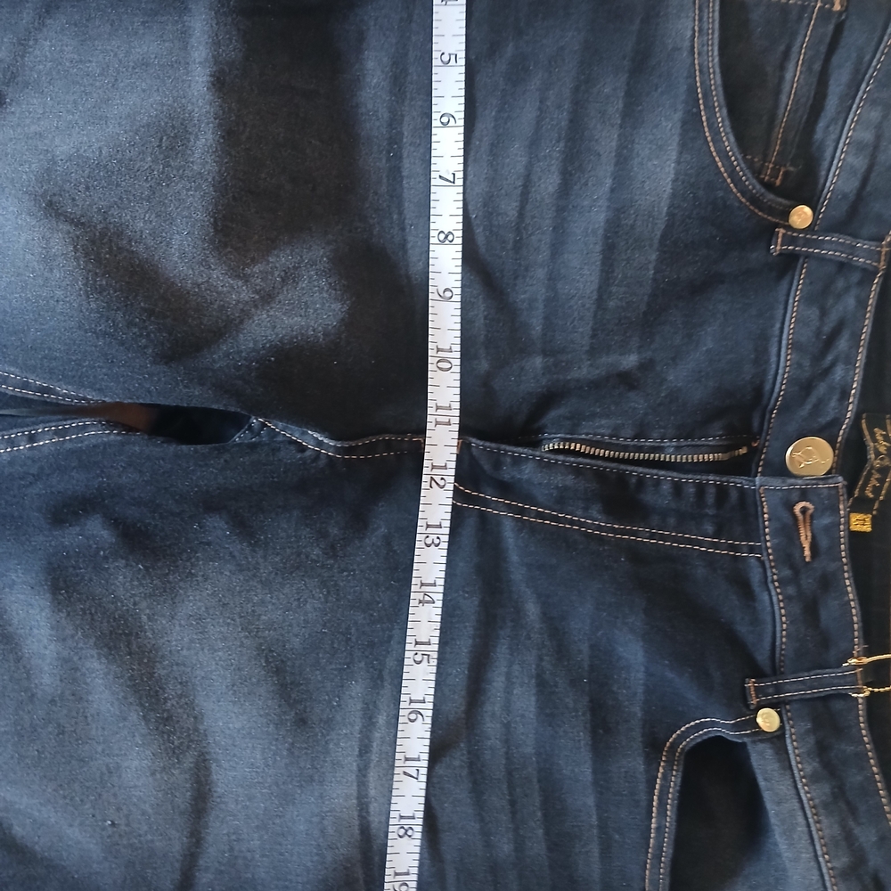Baby Phat Dark Denim Jeans with Gold Cat Embroidery - Picture 2 of 4
